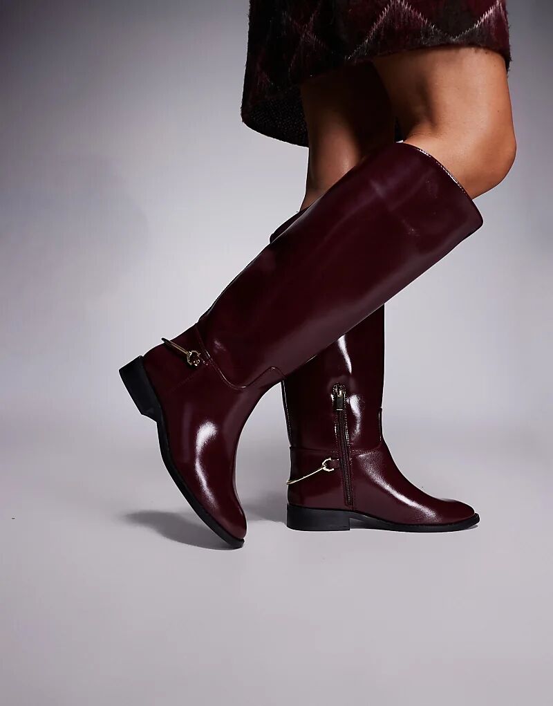 Сапоги для верховой езды River Island красного цвета