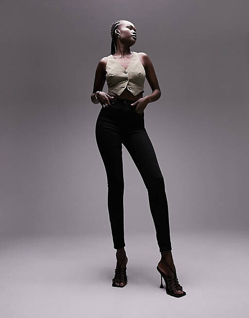 

Черные джинсы Topshop Tall Jamie