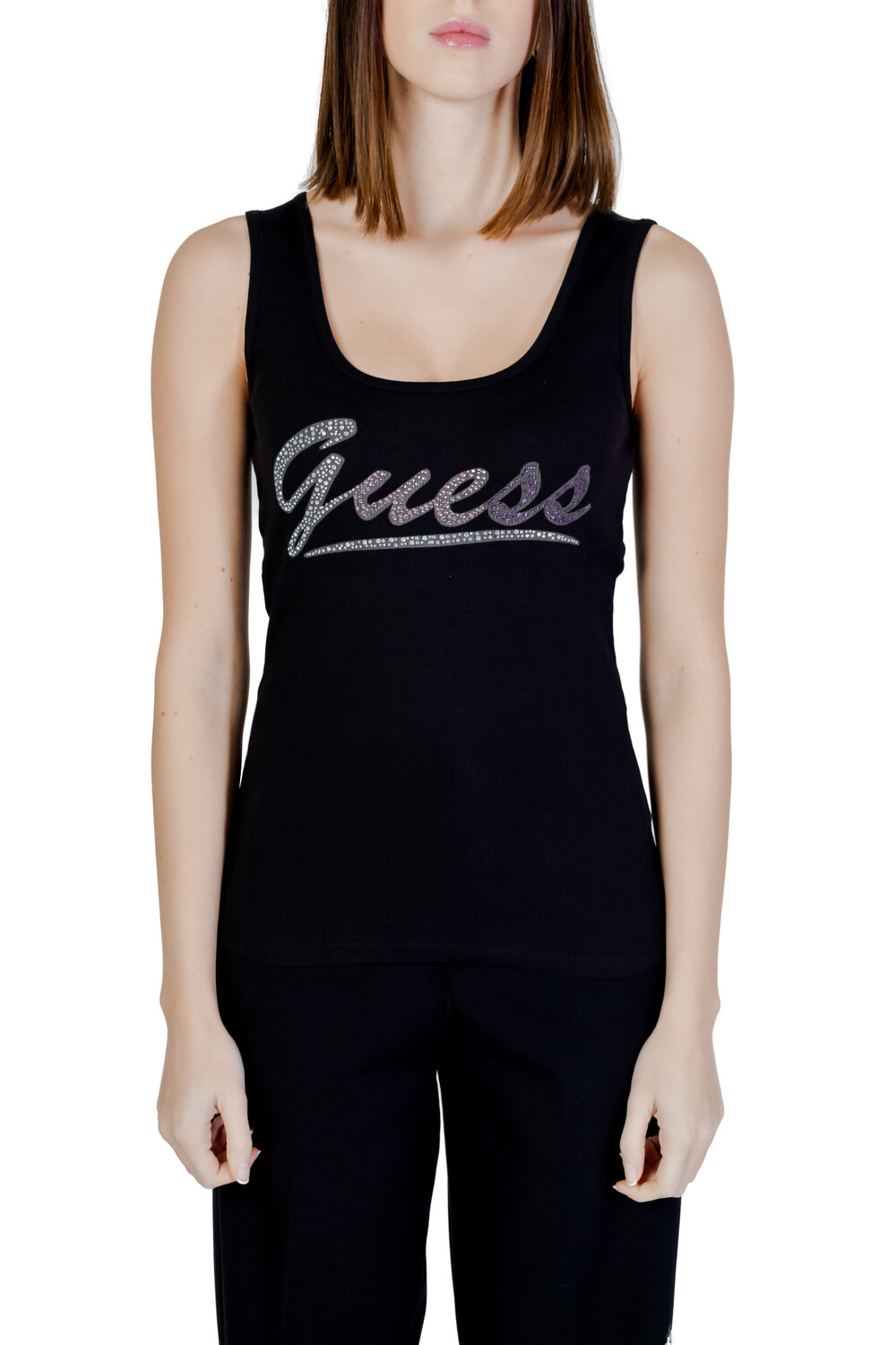 

Майка женская GUESS со стразами, черный