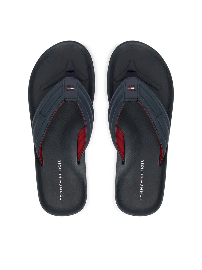 Tommy Hilfiger Пляжные сандалии Hilfiger с мягкой подкладкой FM0FM05801, темно-синие