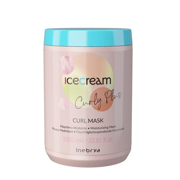 

Увлажняющая маска для вьющихся и волнистых волос, 1000 мл Inebrya Ice cream curly plus