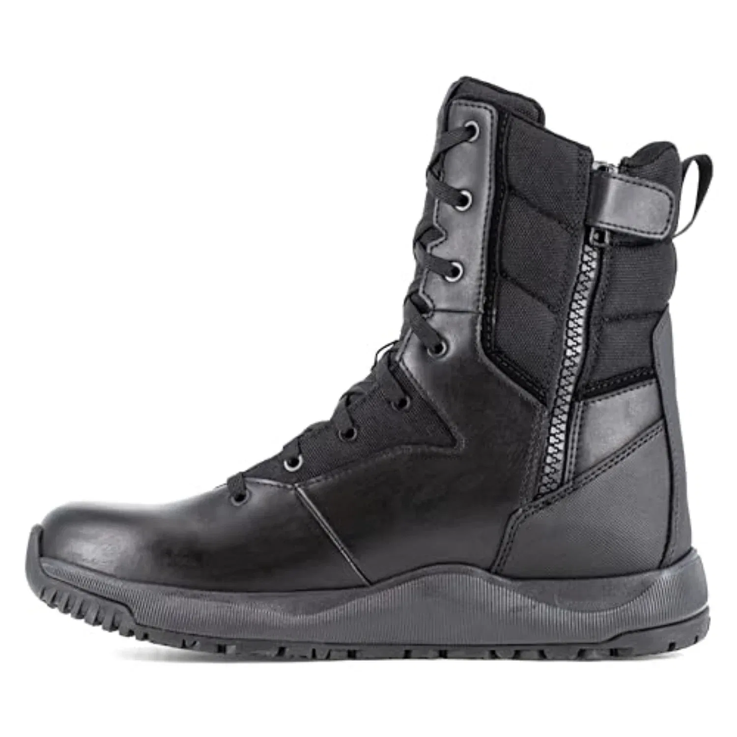 Мужские тактические рабочие ботинки Volcom Street Shield VM30705 W из черной кожи, высота подошвы 8 дюймов, модель VER871 — фото 4