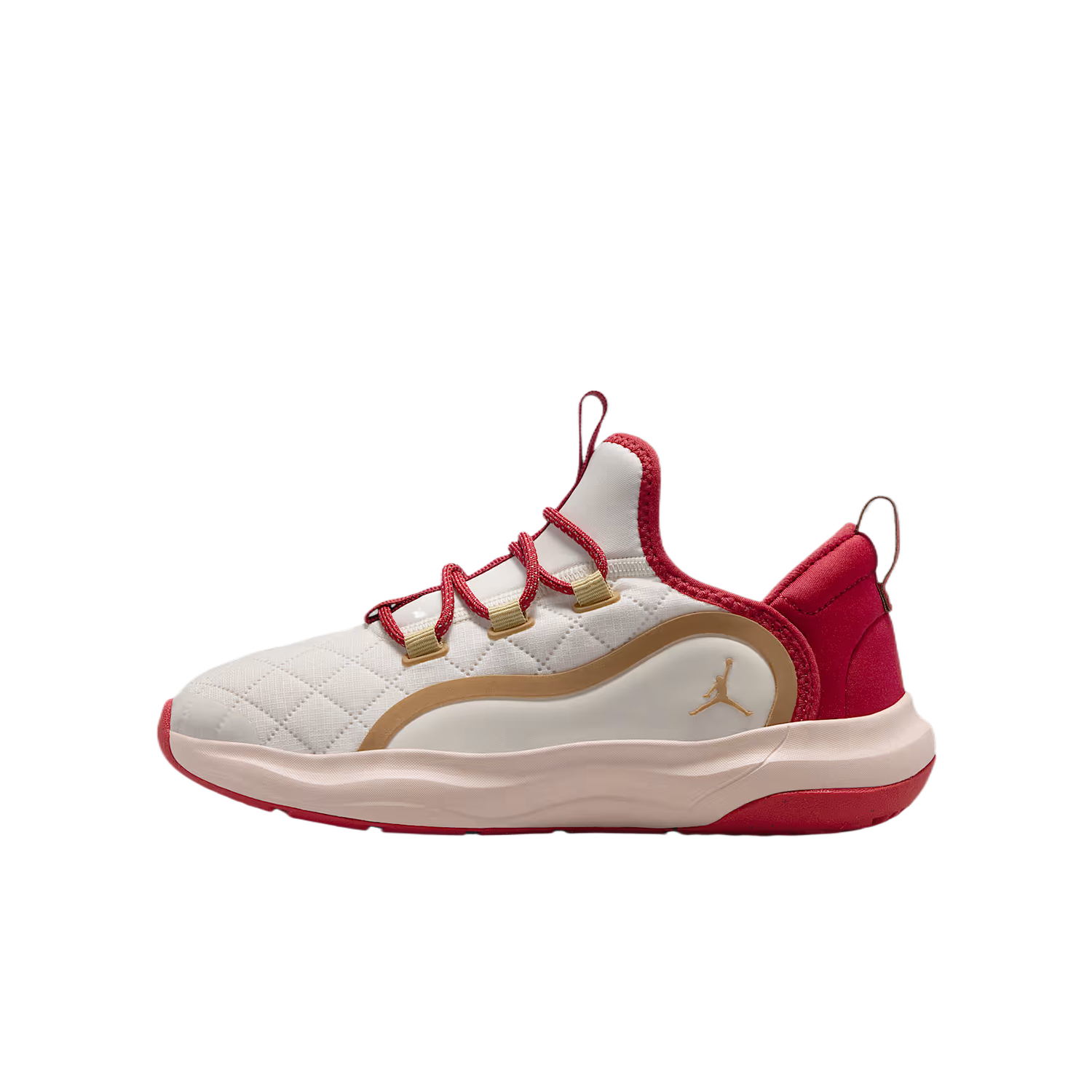 

23/7.2 Synthetic Leather, Textile Low top Детские баскетбольные кроссовки Kids' Jordan, sail белый/розовый белый/темно team красный/metallic