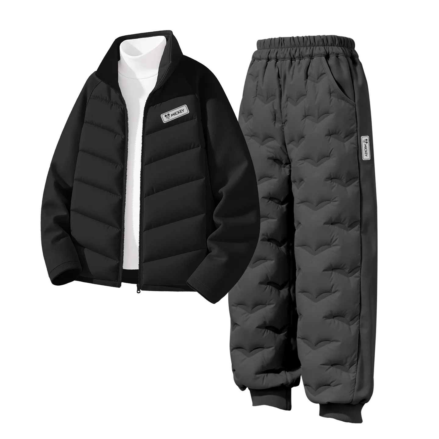 Детская повседневная спортивная толстовка Disney, [Thickened and Fleece-Lined]DiH Square Hook-and-Loop K Black+DiH Square Hook-and-Loop K Dark Gray