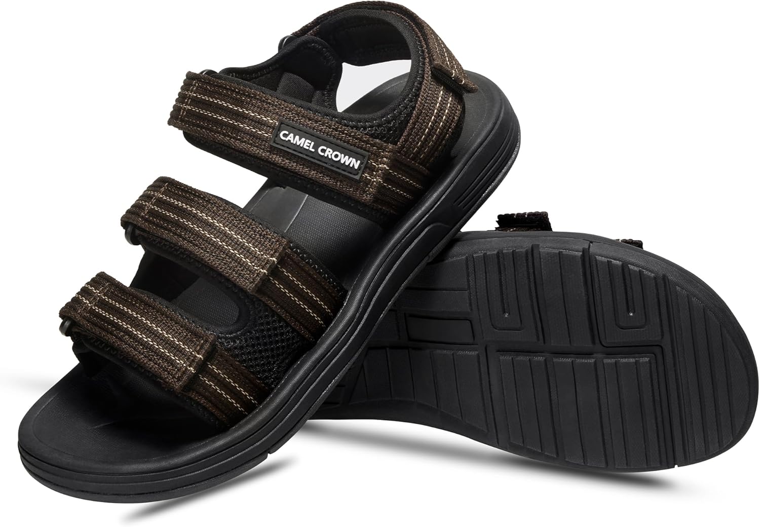 

Мужские спортивные сандалии CAMEL CROWN, дышащая сетка, походные сандалии, открытый носок, летние повседневные спортивные сандалии для мужчин, коричневый