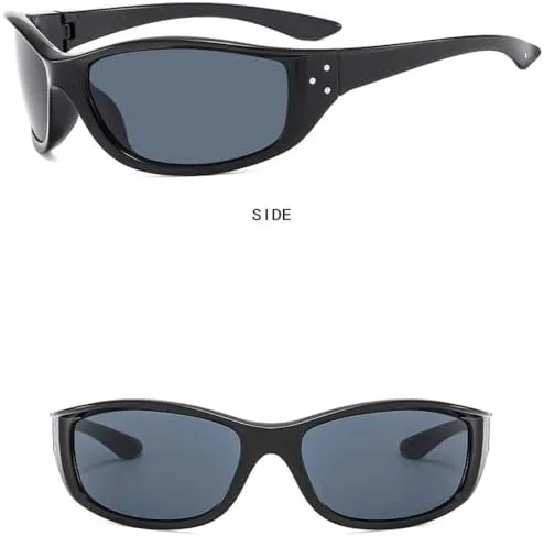 

Ретро-солнцезащитные очки конфетных цветов для женщин, модные заклепки, для активного отдыха, панк-стиль, модные солнцезащитные очки для мужчин MTZJH, Black Gray