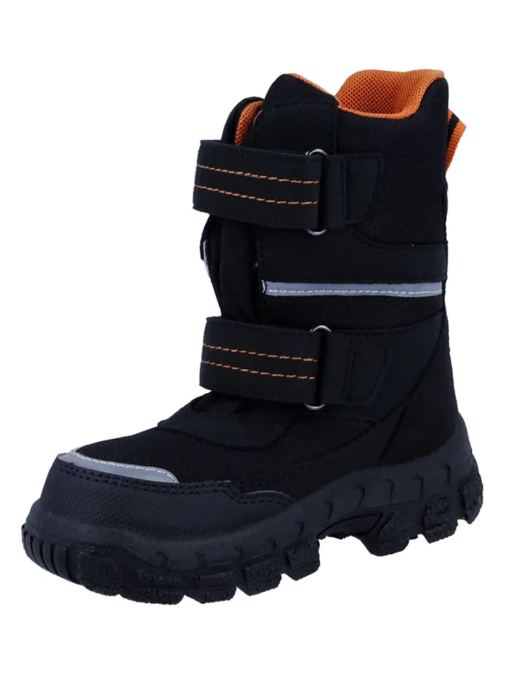 Зимние сапоги с отражающими элементами Richter Shoes черный/оранжевый — фото 3