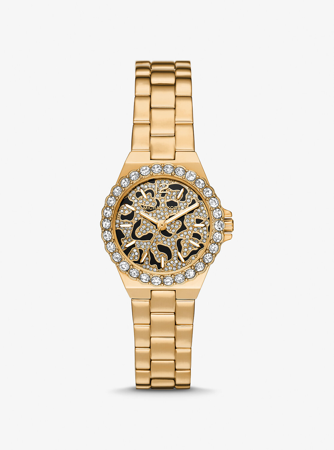 

Мини-часы Lennox Animal Pavé золотистого цвета Michael Kors, желтый