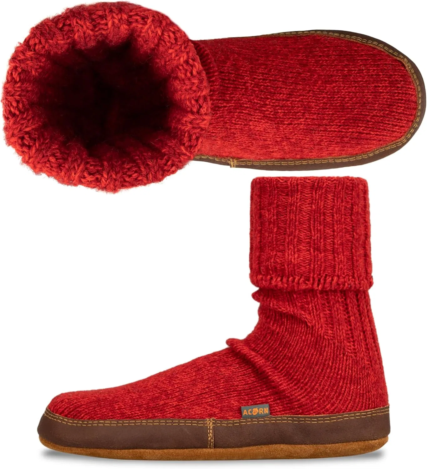 Тапочки унисекс Acorn, Crimson Ragg Wool — фото 4