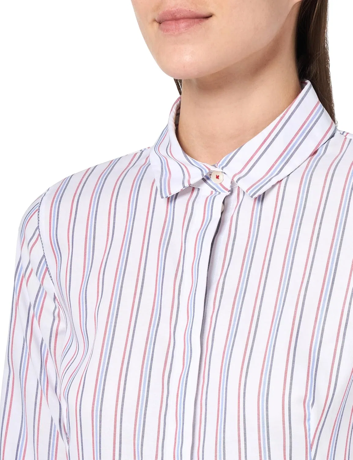 Рубашка спортивная с длинным рукавом Roll Tab, Tommy Hilfiger, слоновая кость мульти — фото 2