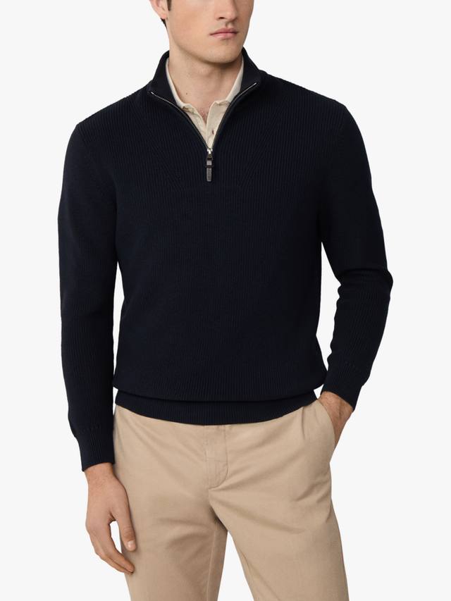 

Хлопковый джемпер с молнией Hackett London