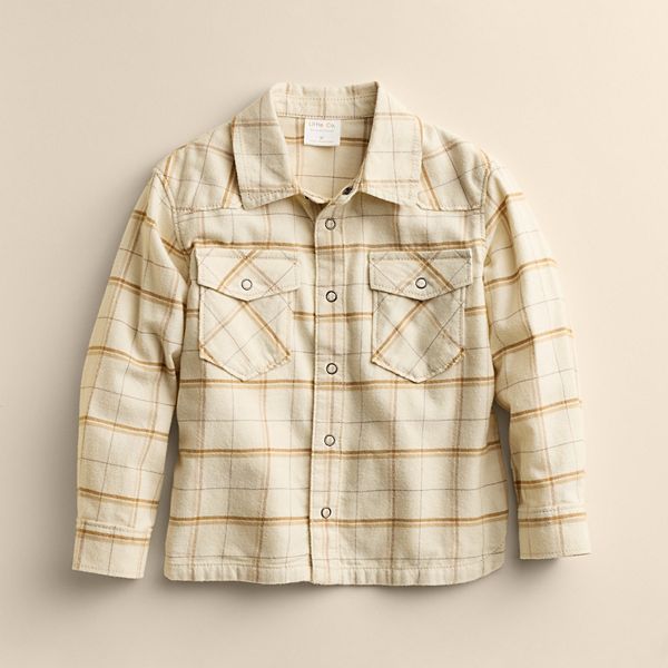 

Детская вестерн-рубашка 4-12 лет Little Co. By Lauren Conrad, Beige Western Plaid