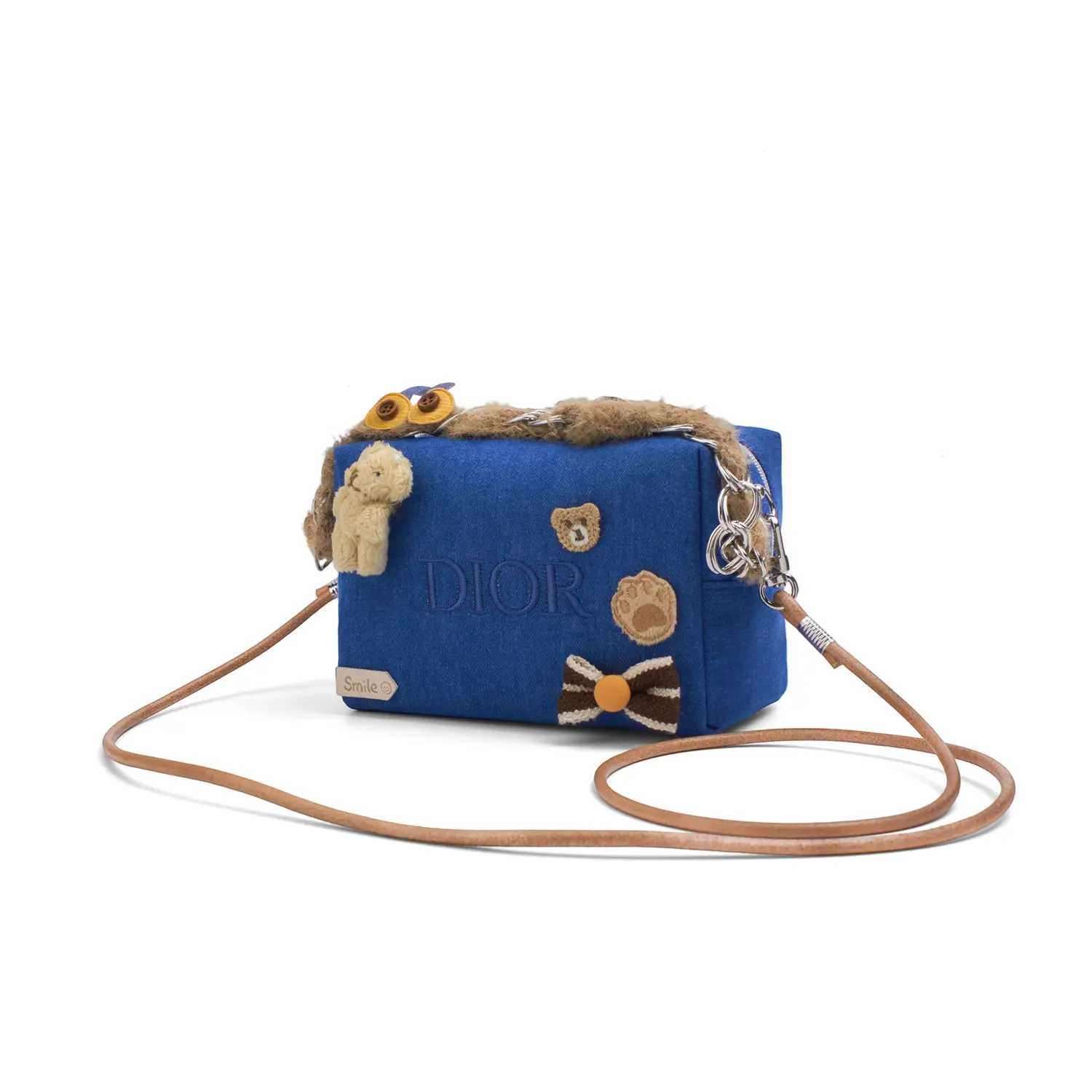 DIOR Индивидуальная косметичка Amber, Bear Party в стиле модного тренда, детская забава, молодежный милый стиль Blue, Denim Regular — фото 3