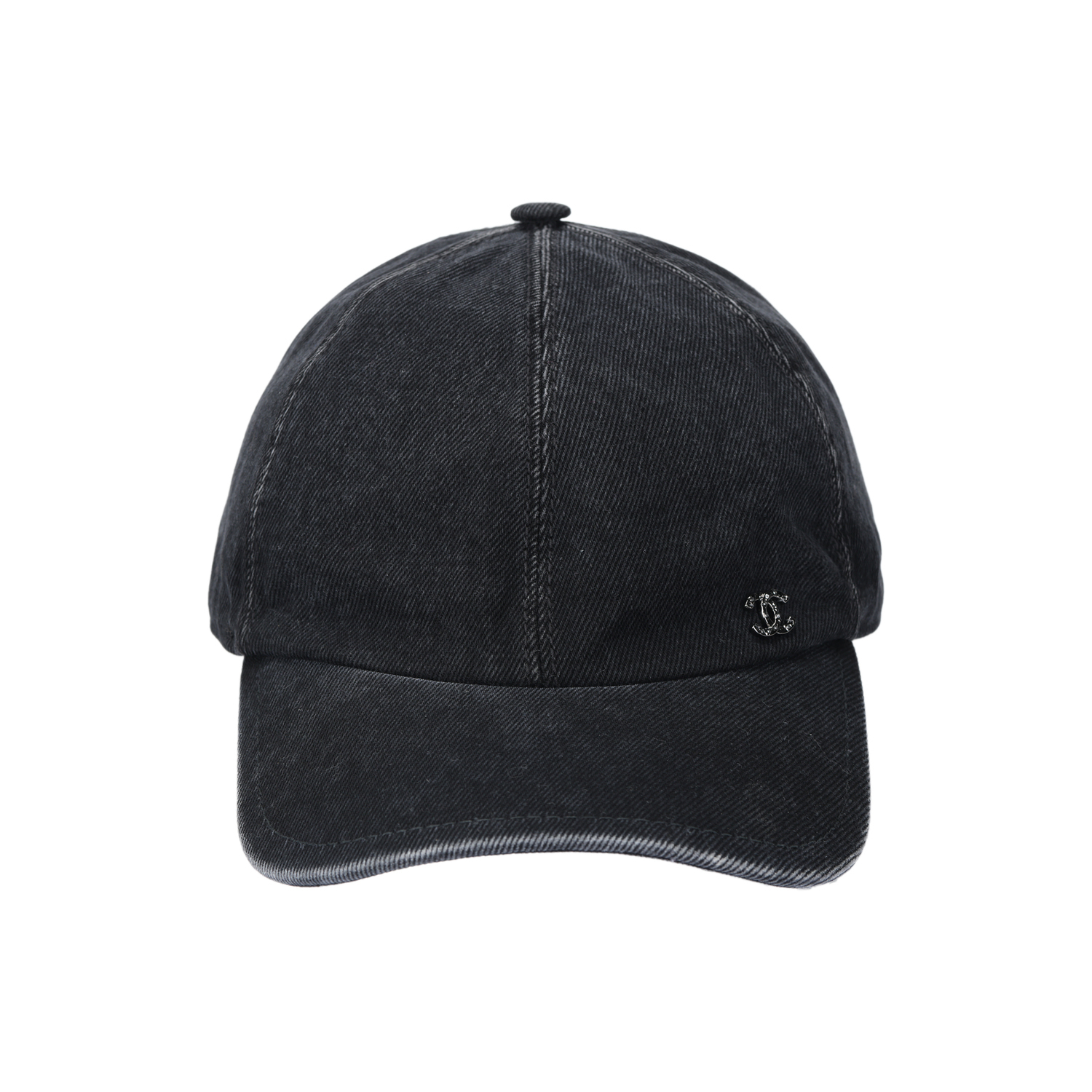 CHANEL Джинсовая бейсболка женская графитовая, Charcoal Gray — фото 2