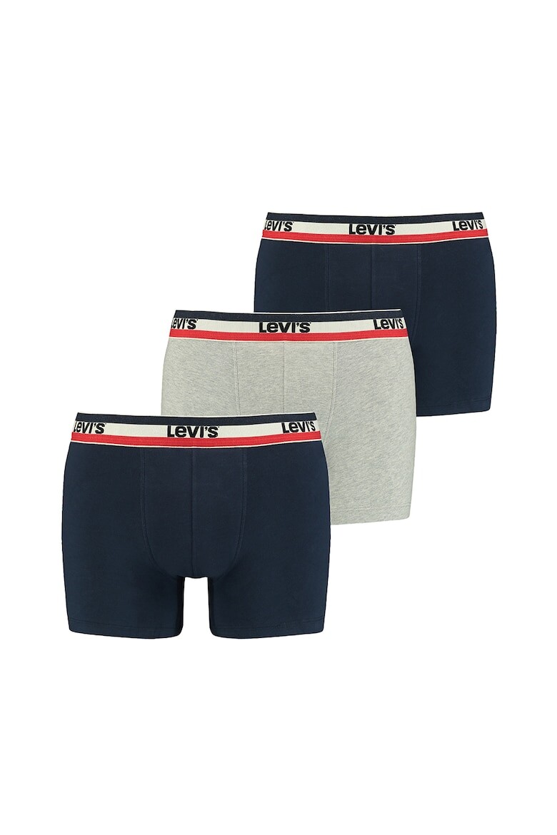 

Боксеры из натурального хлопка - 3 пары Levi'S, серый