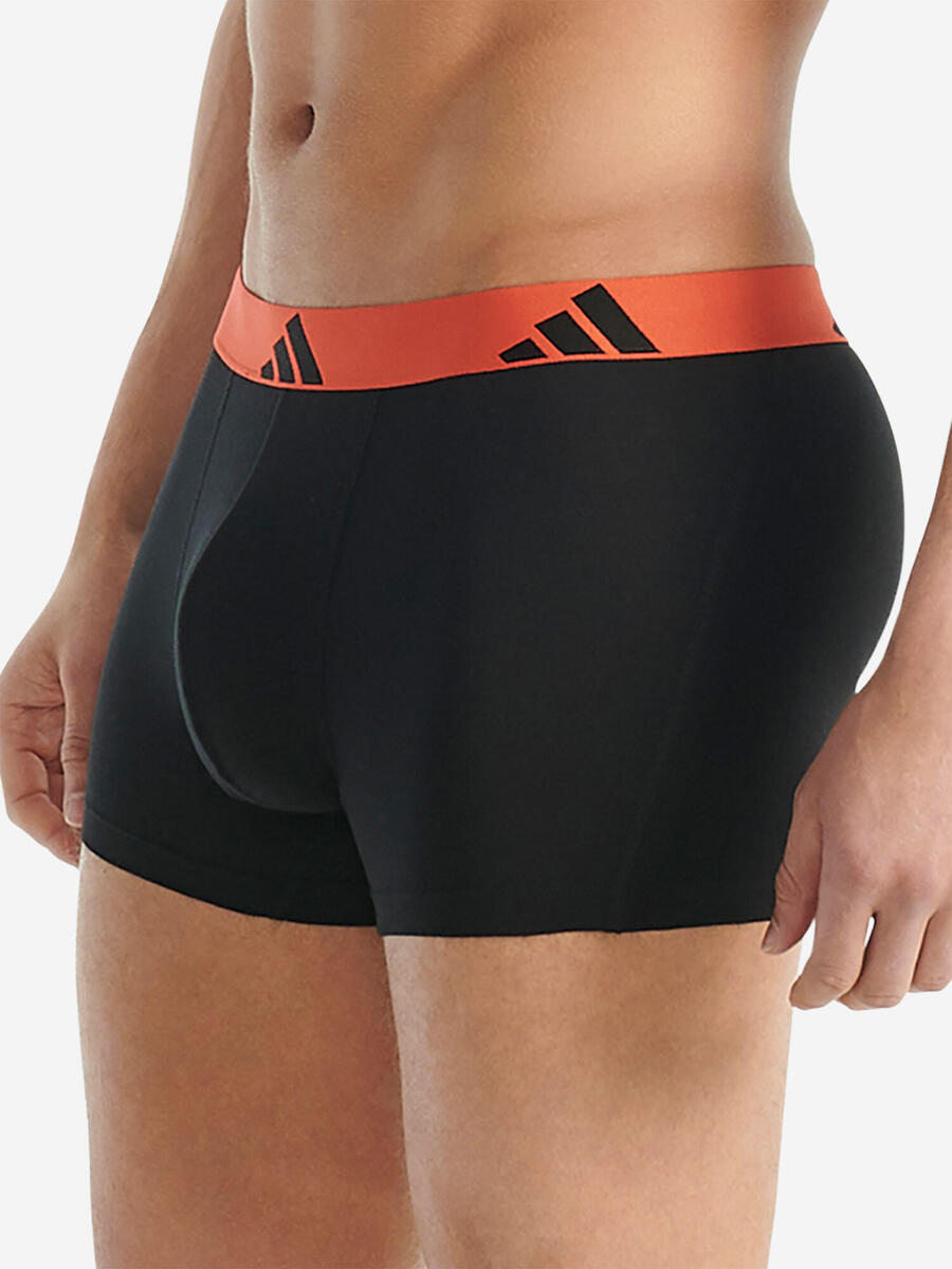 ADIDAS Мужские облегающие боксёрские шорты Trunk - Active Flex Cotton, чёрные — фото 3