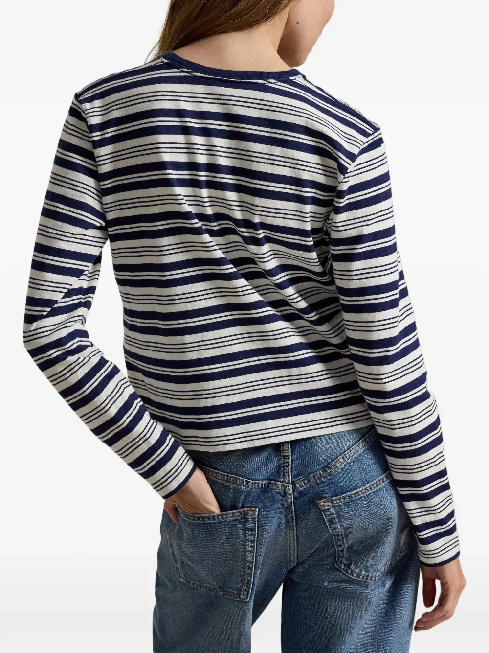 Футболка в полоску с логотипом Polo Ralph Lauren, синий — фото 4