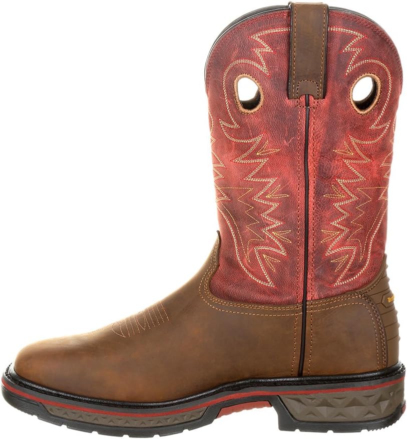 Мужские водонепроницаемые сапоги Georgia Boot Carbo-Tec с надеванием, 12 Wide Brown and Red — фото 4