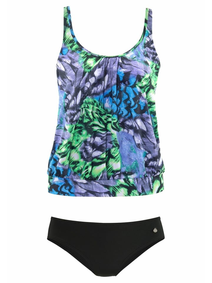 

Комплект бикини LASCANA Oversize Tankini, цвет schwarz-grün
