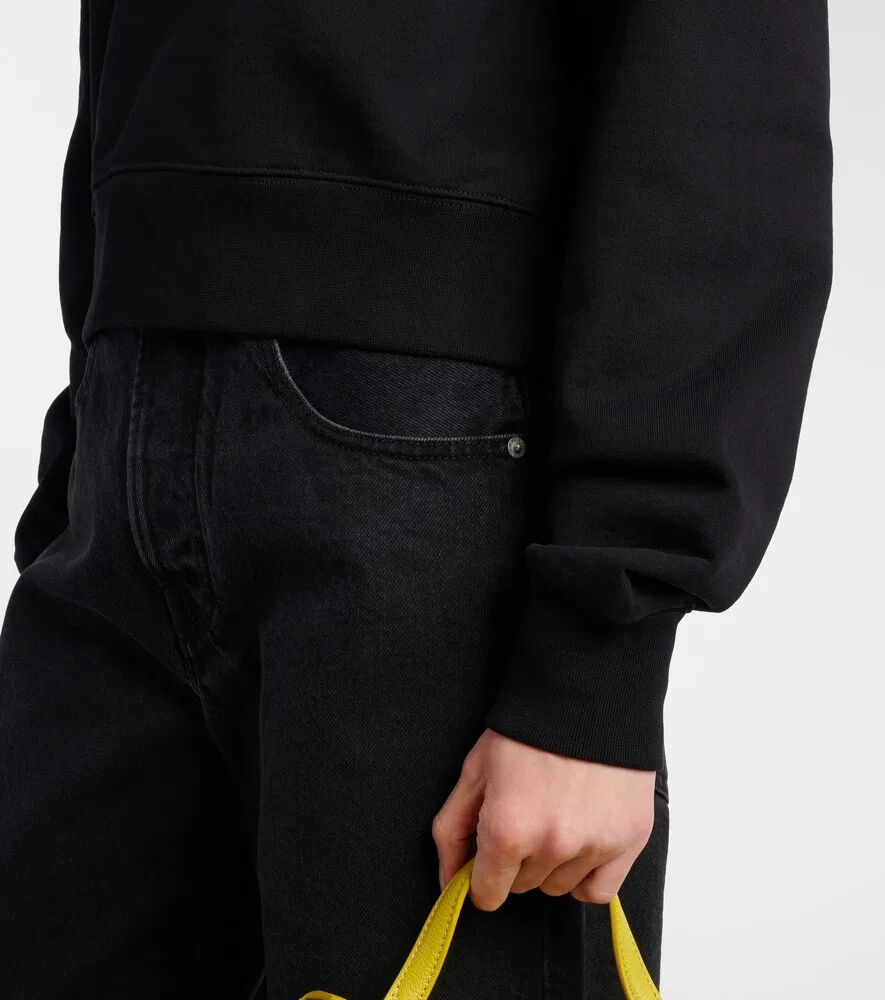 Худи из хлопкового трикотажа с логотипом Jacquemus, черный — фото 4