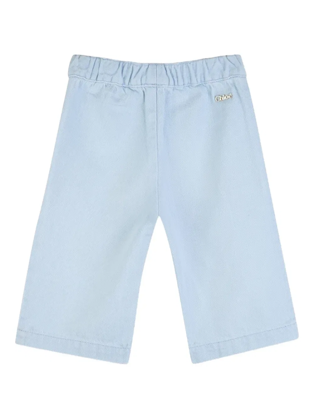 Джинсы с цветочной вышивкой Chloé Kids, синий — фото 2