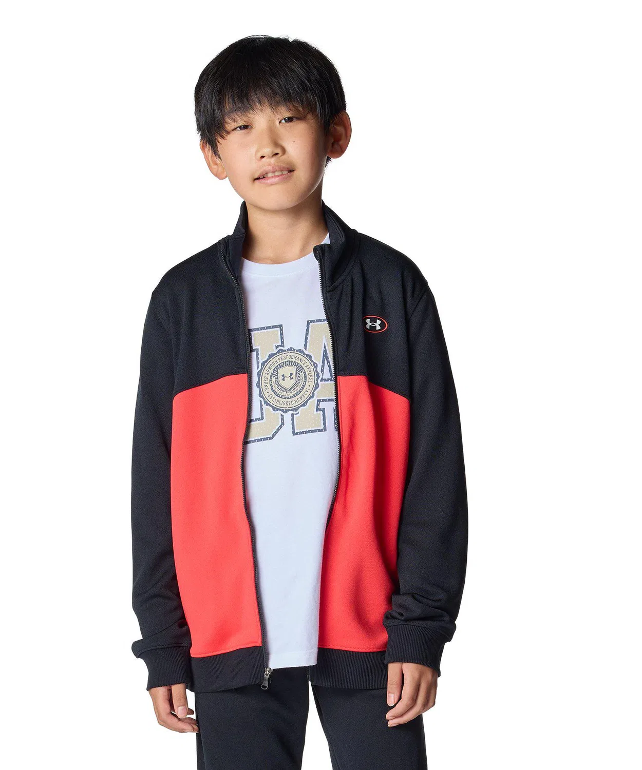 Куртка тренировочная UA Track Jacket детская, чёрный