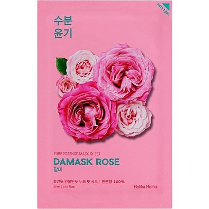 

Тканевая маска для лица Pure Essence «Дамасская роза» 23 мл, Holika Holika