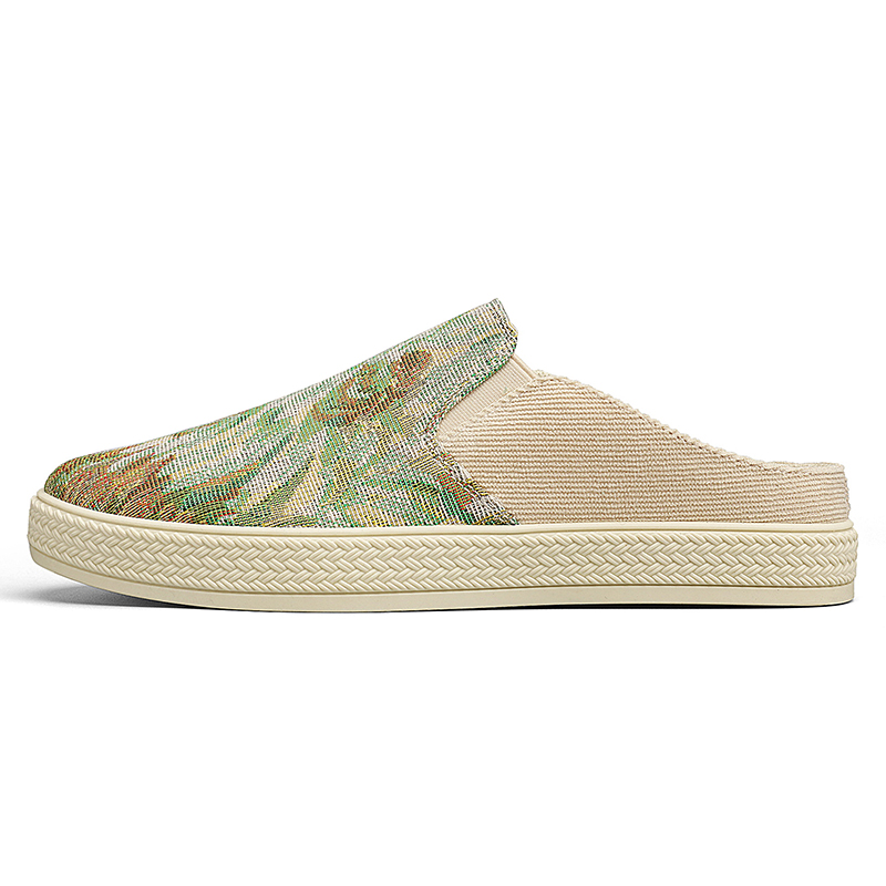 

PLAY COBBLER Мужские тапочки с закрытым носком бежево-зеленые, цвет Beige Green