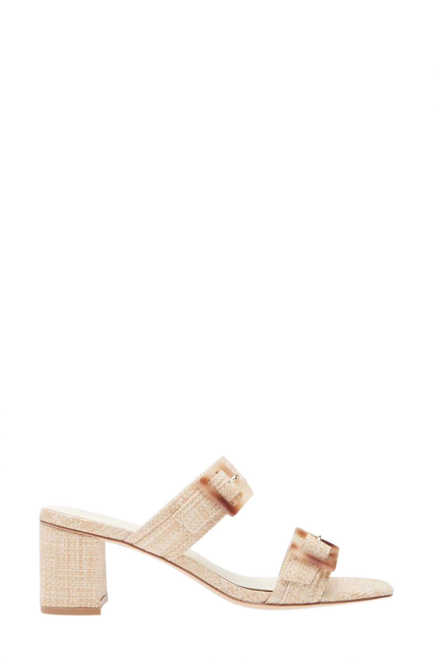 Women's Resort Slide Sandal In Natural Raffia Koko + Palenki, Natural Raffia