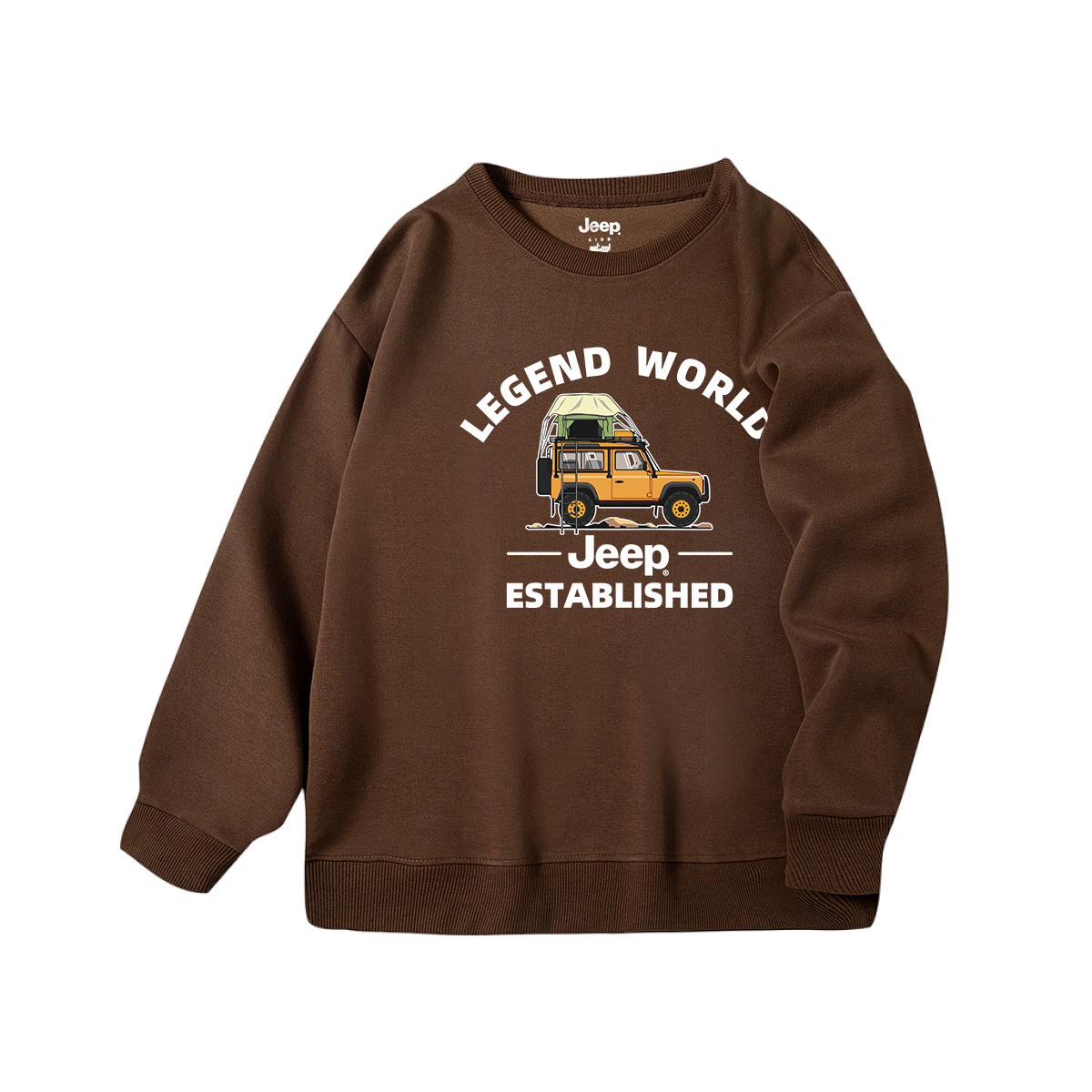 

Детский свитшот с круглым вырезом Moderate Jeep, coffee