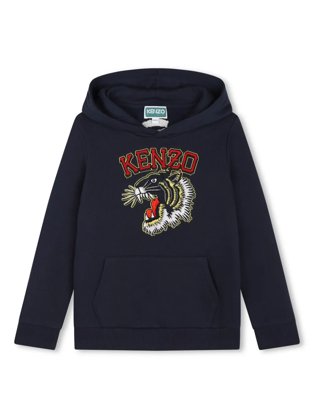 

Худи с вышитым логотипом Kenzo Kids, синий