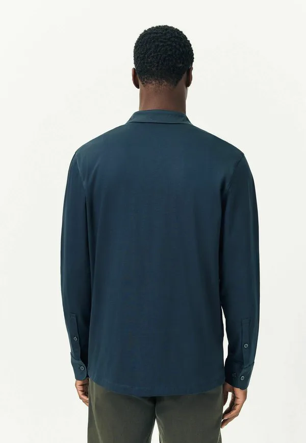 Рубашка с длинным рукавом supima стандартного кроя Next, Navy Blue — фото 3