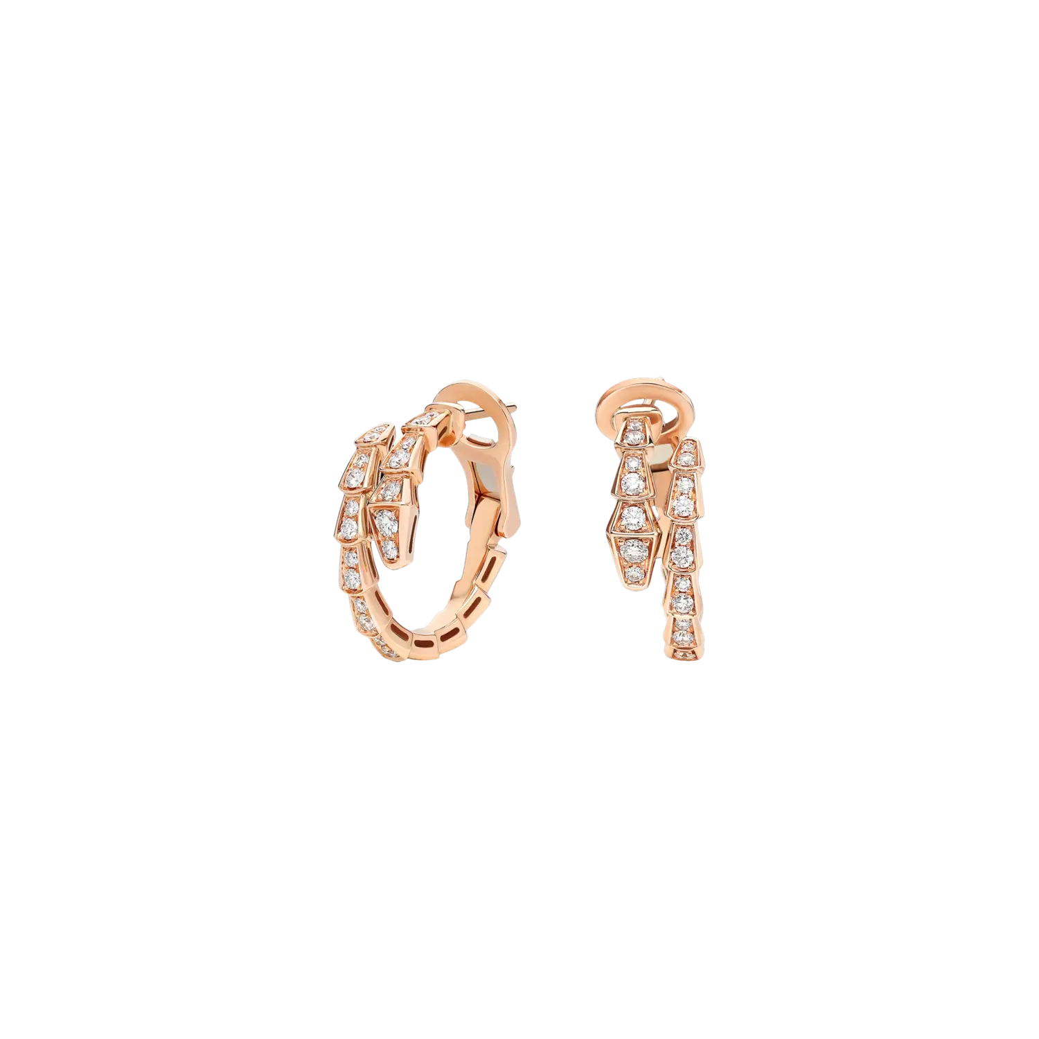 

Серьги serpenti viper из розового золота с бриллиантовым паве BULGARI