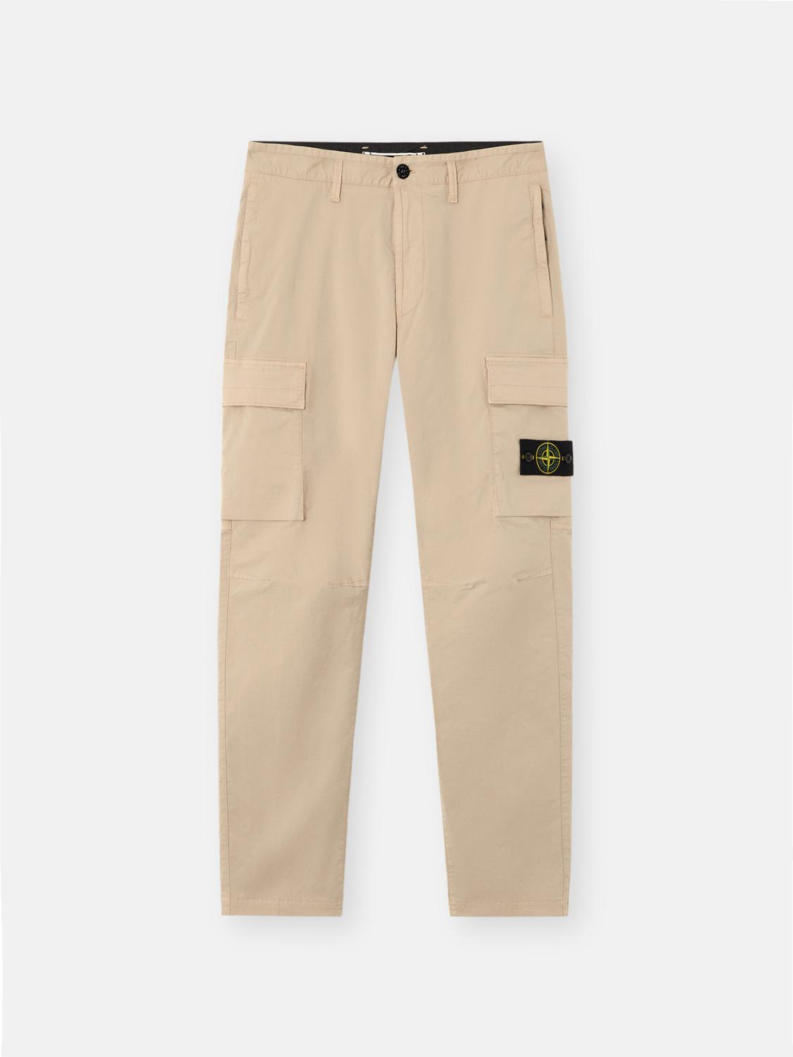 

Брюки-карго обычного зауженного кроя с карманами на молнии Stone Island 3100032 SUPIMA COTTON TWILL STRETCH-TC, Desert