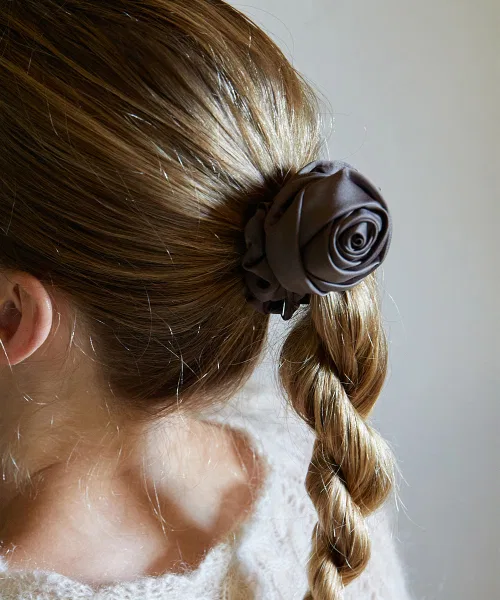 Резинка для волос POSY HAIR SCRUCHIE FOLNUA, полиэстер, коричневый — фото 2