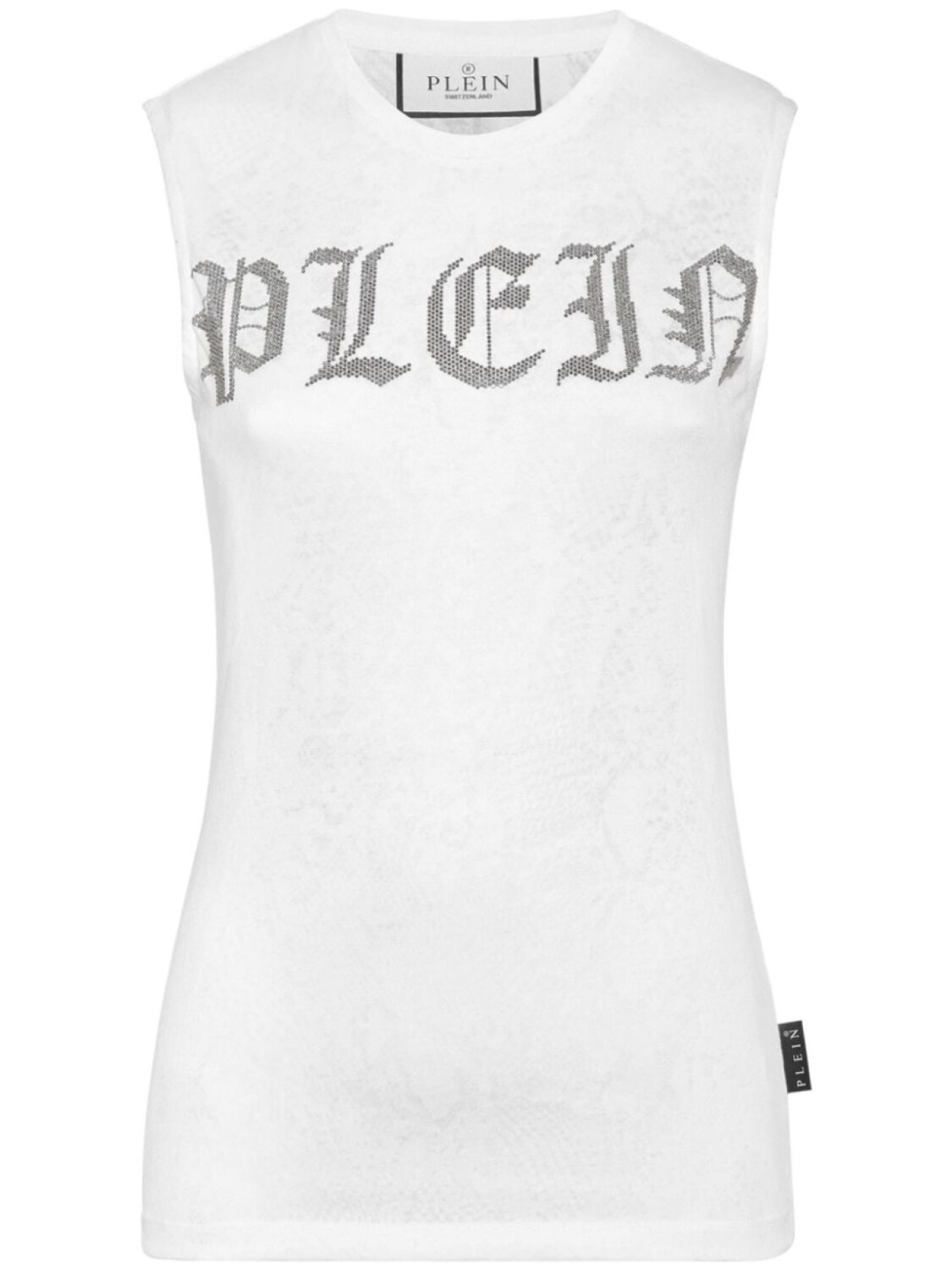 

Philipp Plein топ с кристаллами, белый