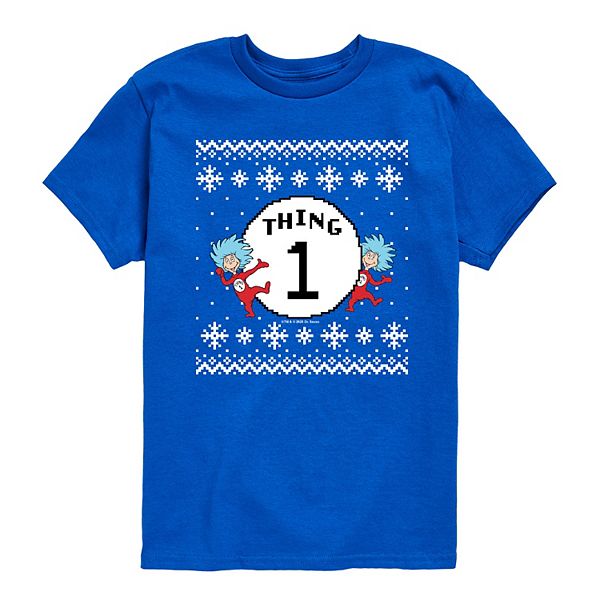 

Футболка с принтом Thing One из "Кота в шляпе" для мальчиков 8-20 Dr. Seuss, Royal Blue