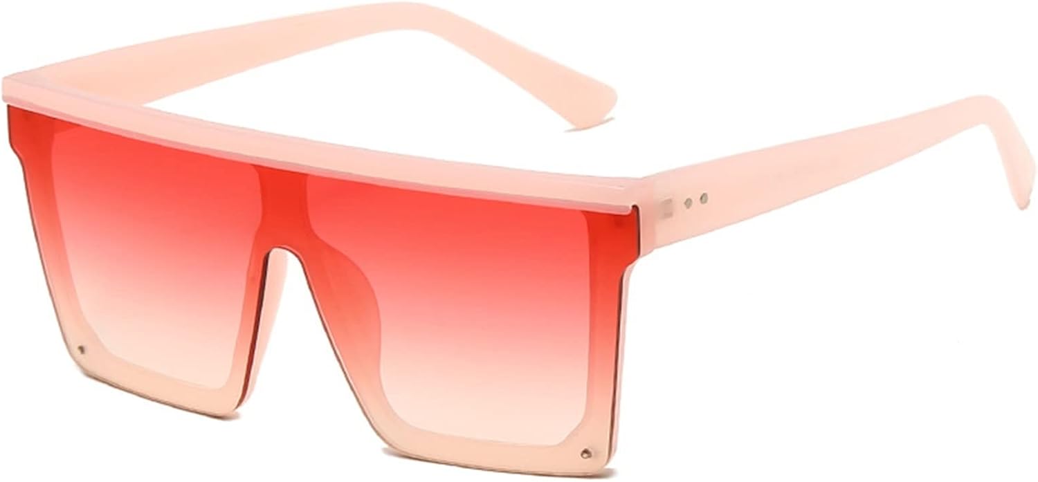 

Солнцезащитные очки квадратной формы с крупной оправой, модные 2026 год, для мужчин и женщин, для отдыха на природе, пляжа и солнечных ванн (Цвет: B, Размер: Средний) MTZJH, One Color