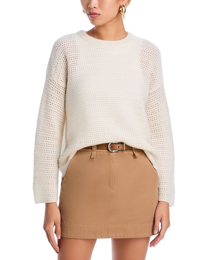 

Свитер с круглым вырезом C by Bloomingdale's Cashmere, слоновая кость/кремовый