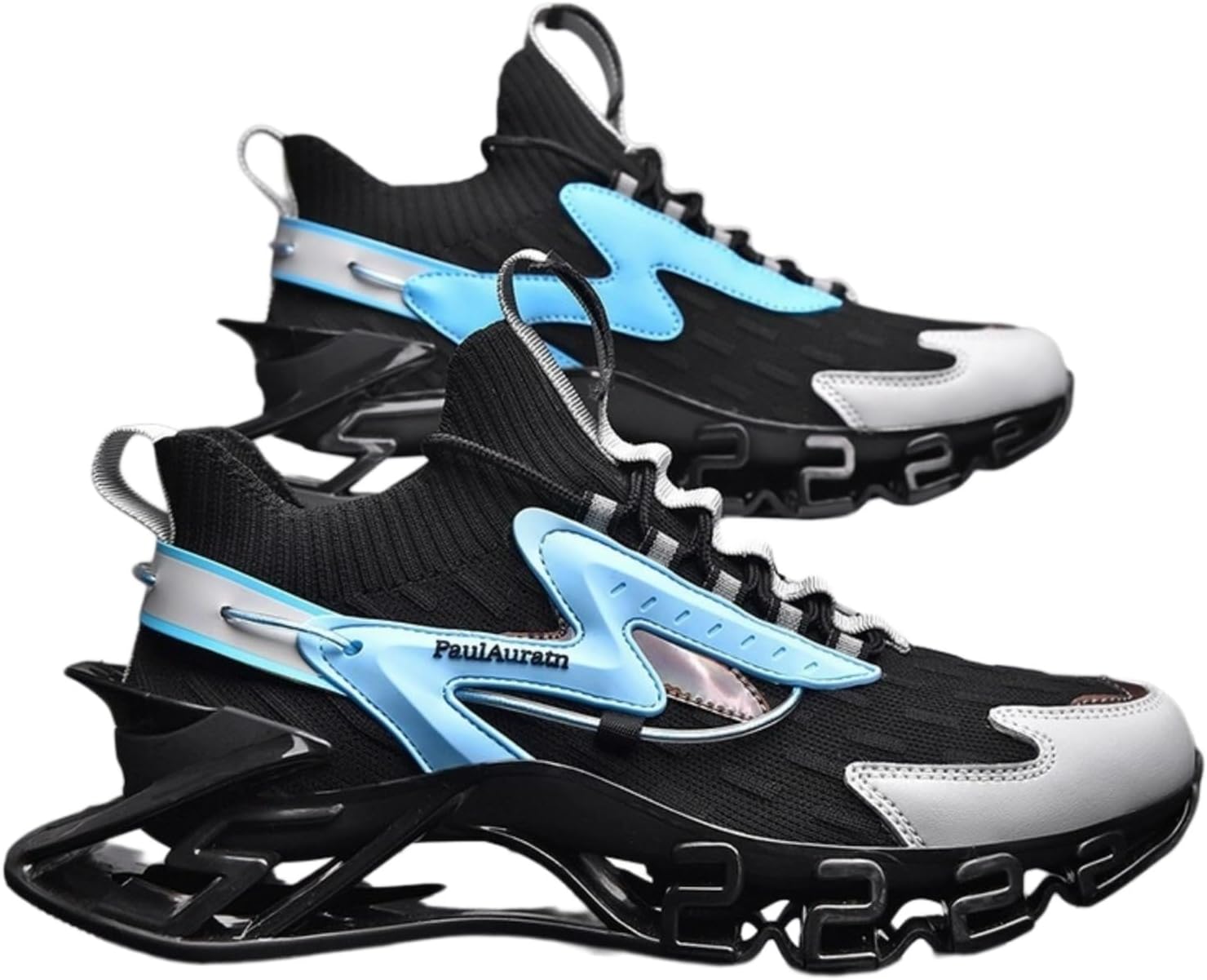 

Модные массивные кроссовки для мужчин и женщин, нескользящая мода, легкие, дышащие сетчатые кроссовки, повседневные беговые кроссовки Macefil, Black&blue