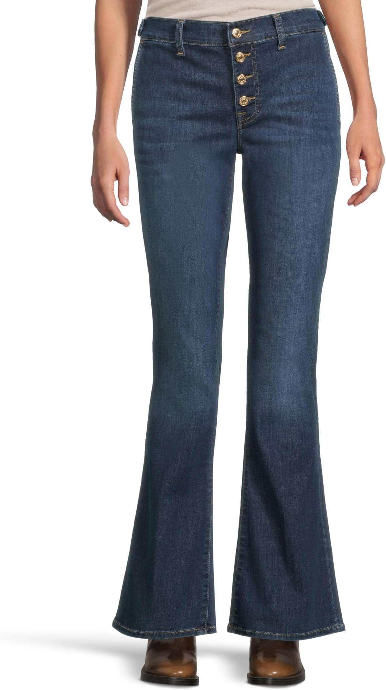 

Джинсы 7 For All Mankind Bootcut Jeans in Rinsed Indigo, цвет Rinsed Indigo