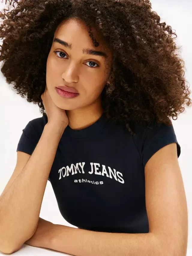 Футболка Tommy Jeans Slim Fit Tommy Hilfiger, Dark Blue — фото 4