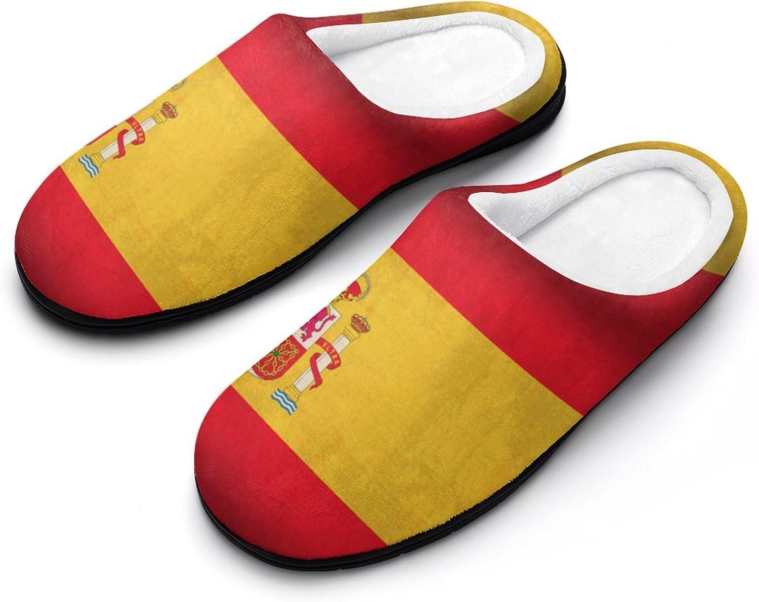 

Испанский флаг, испанские хлопковые тапочки для дома, женские и мужские, сохраняющие тепло, противоскользящие, зимние, с меховой подкладкой Csqdfbhd, красный