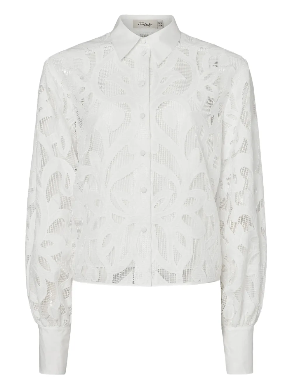 

Рубашка из цветочного кружева Temperley London, белый