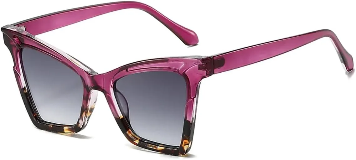 

Солнцезащитные очки «кошачий глаз» для женщин, градиентные, роскошные, для вечеринок, модные, ретро, ​​для вождения, с защитой от УФ-излучения UV400 UATXTAU, Purple