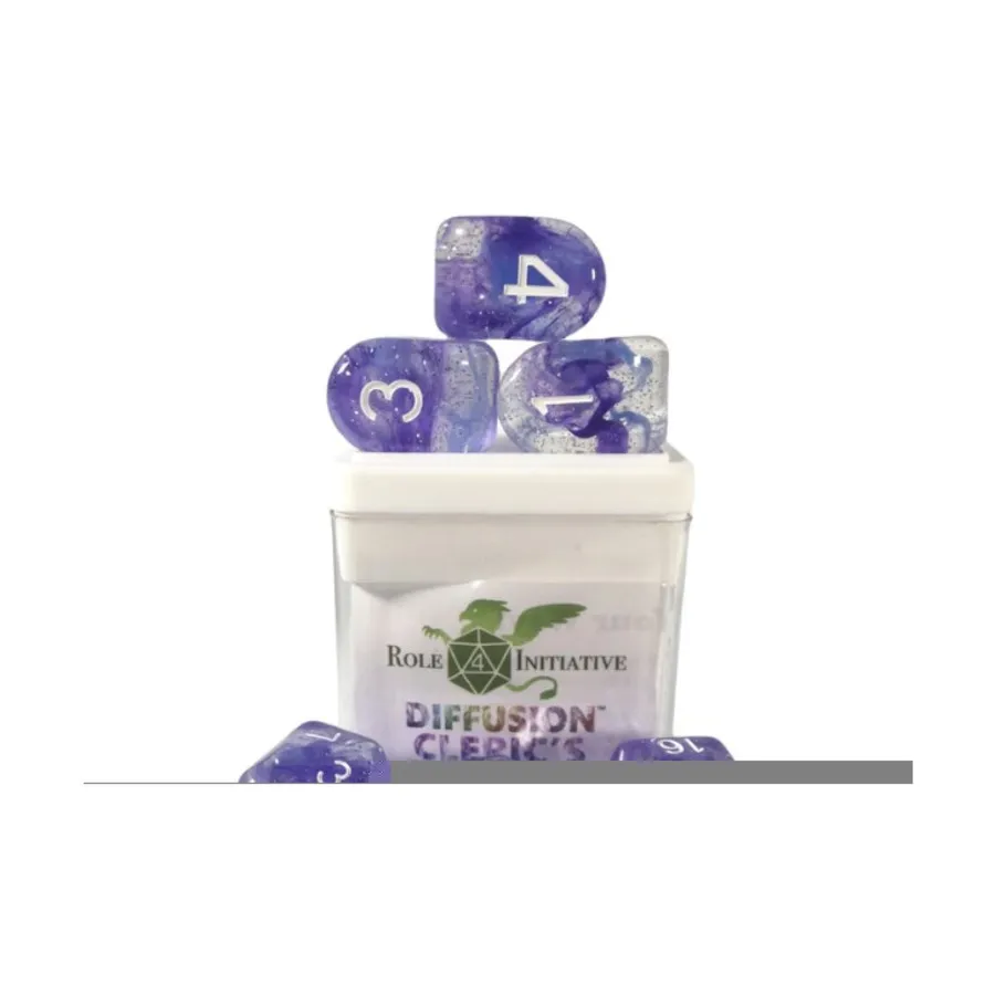 

Набор Diffusion Poly — Божественность Священника с числами (15), Class & Creature Dice - Poly Sets