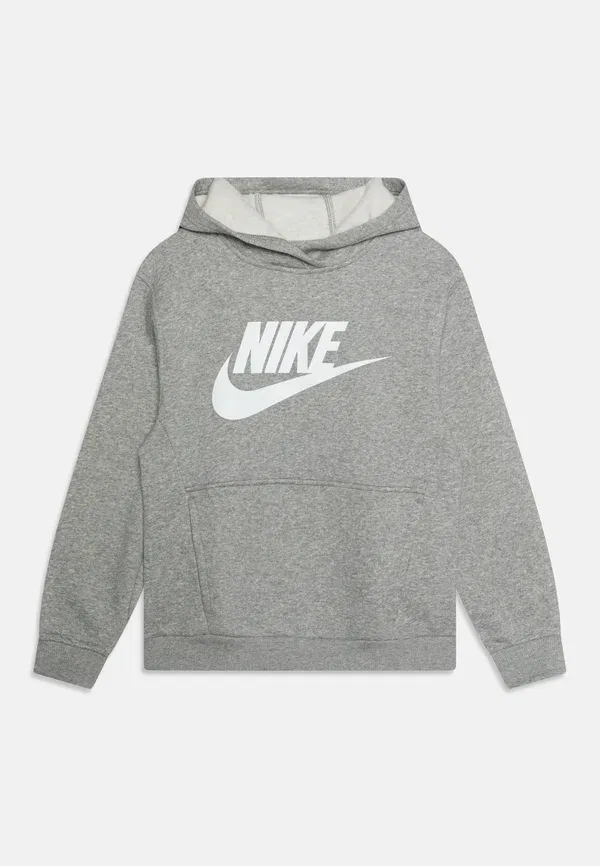 Толстовка с капюшоном Nike Sportswear Club, тёмно-серый меланж/белый — фото 3