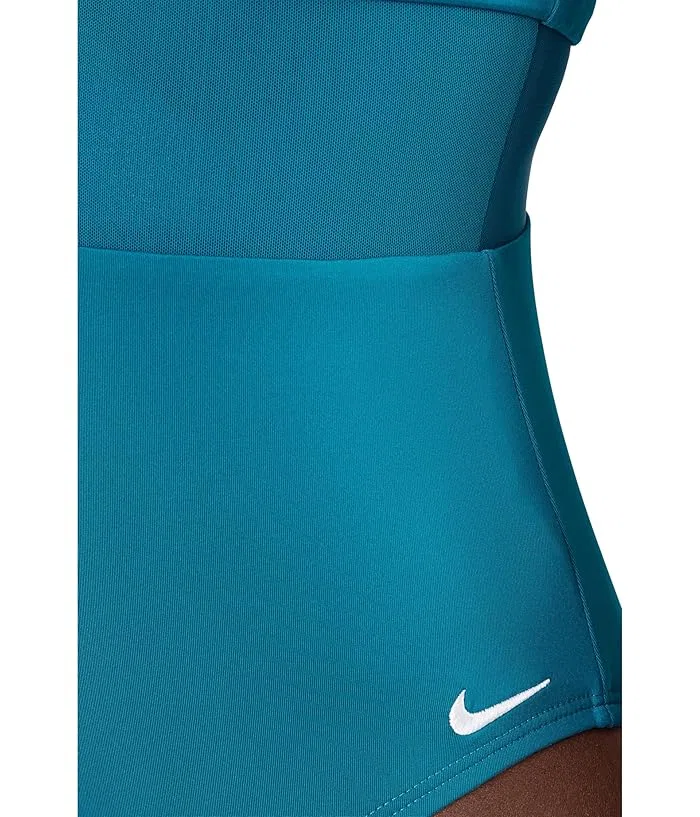 Купальник Nike Swim Mesh V Back One Piece, Green Abyss — фото 4