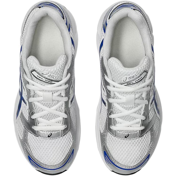 ASICS Гель 1130 амортизация, износостойкие низкие детские беговые кроссовки white blue для подростков — фото 4