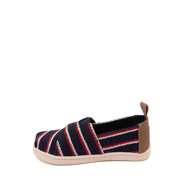 

Слипоны TOMS Alpargata Woven Slip-On Casual Shoe, цвет Navy/Red Stripe
